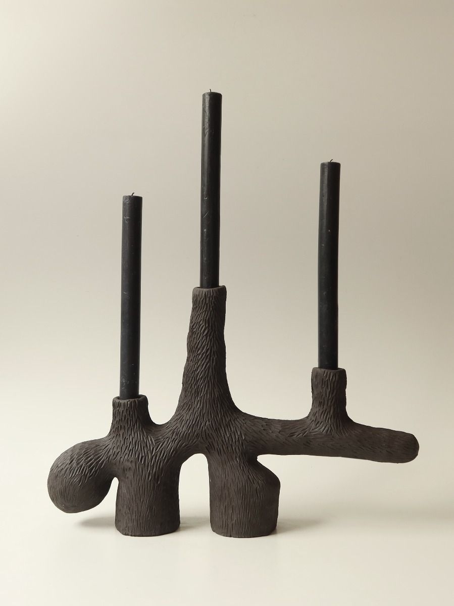 Twentieth Jan Earnst Forest Candelabra Black Clay 02 02