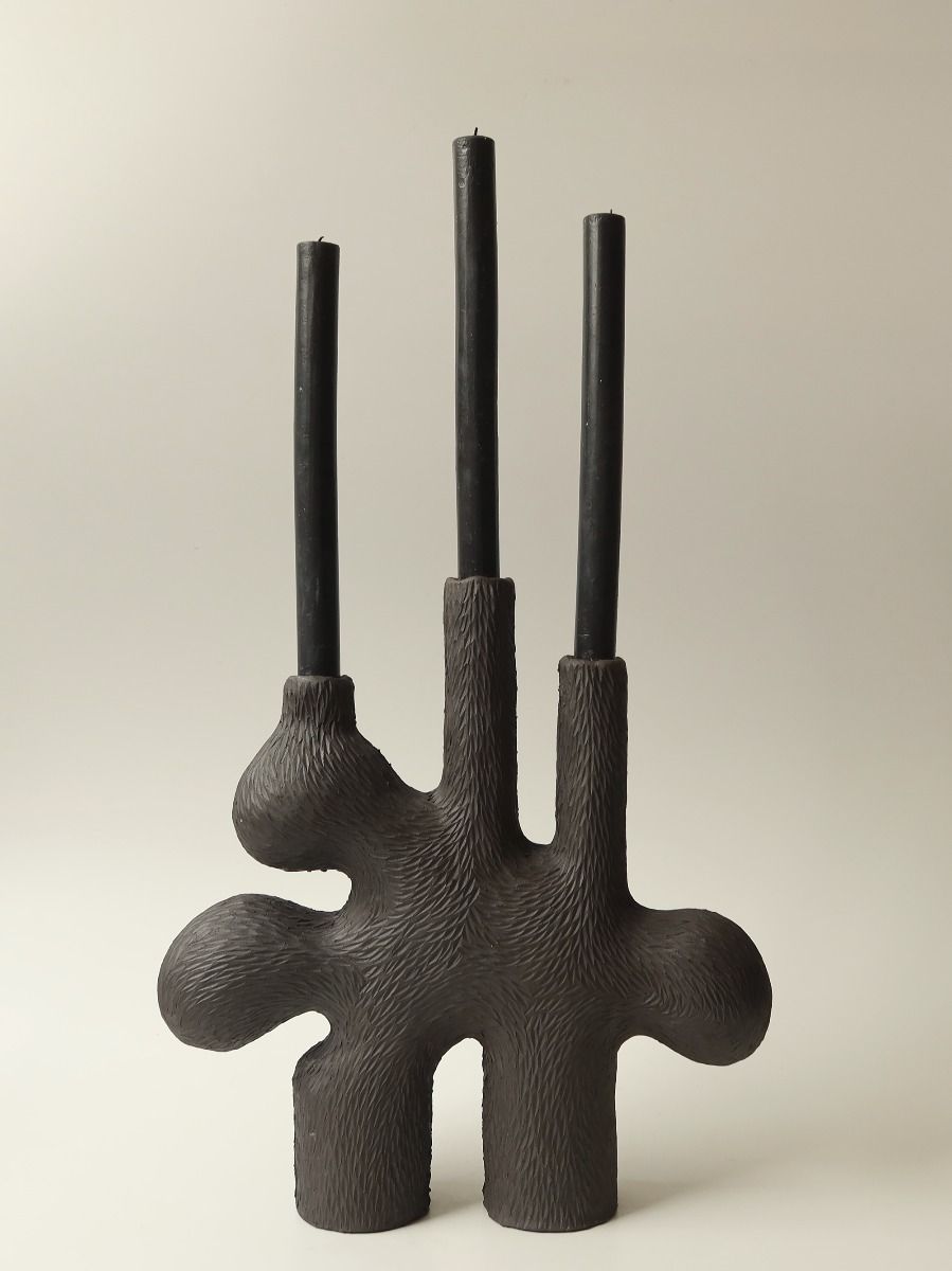 Twentieth Jan Earnst Forest Candelabra Black Clay 03 02 1