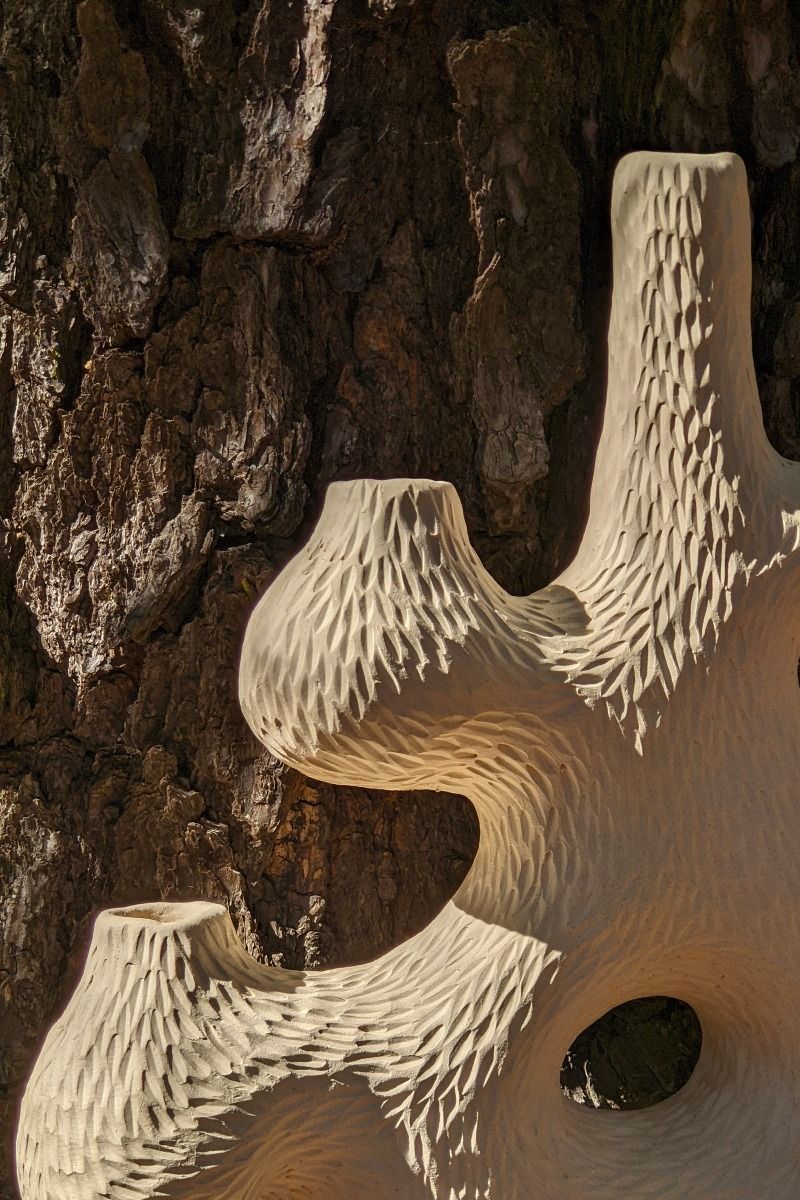 Twentieth Jan Earnst Forest Candelabra White Stoneware Clay 05 In S