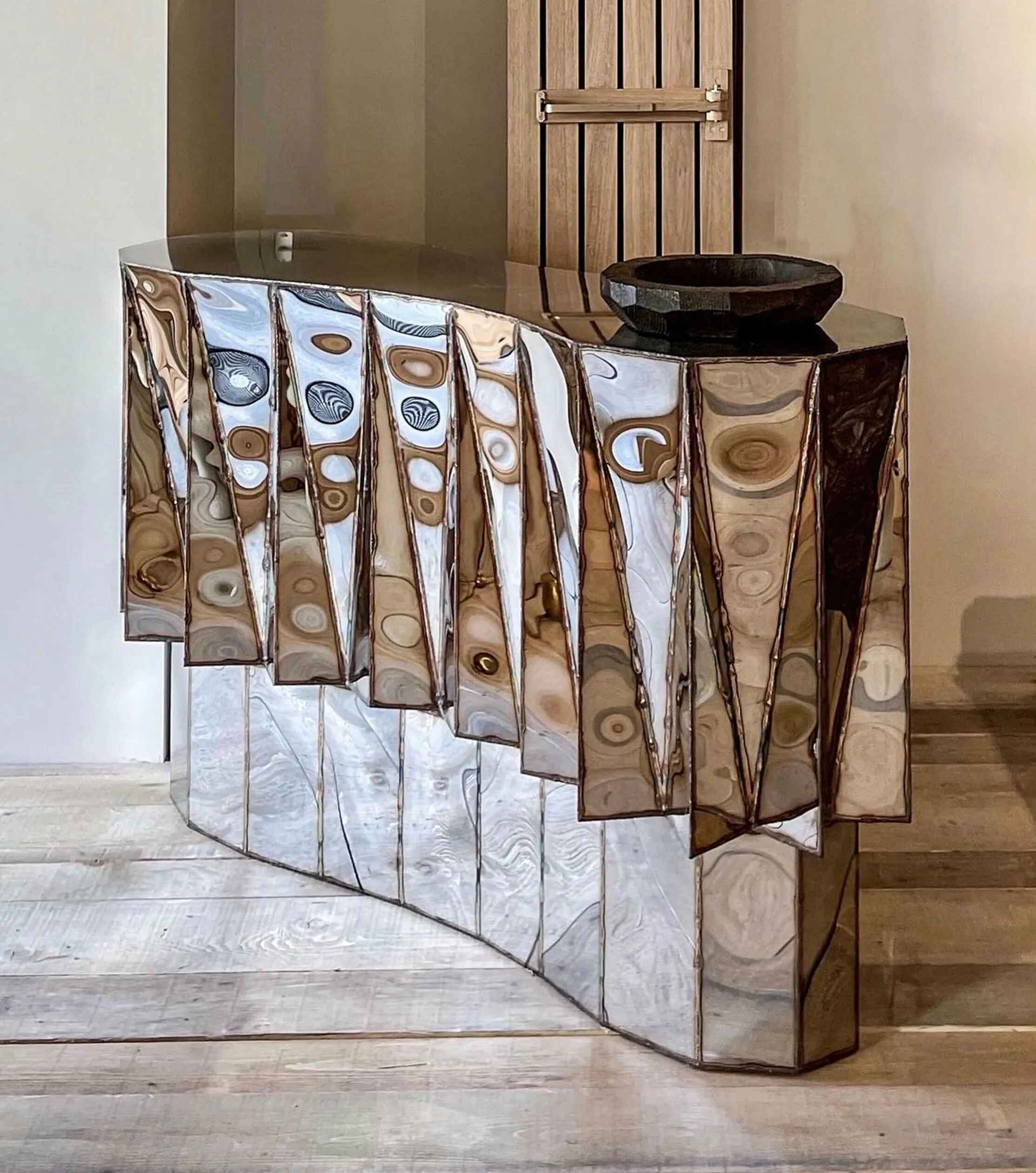 Jagged Edge Bar In Welded Mirror Polished Stainless Steel By Julian Mayor 6 1.jpg
